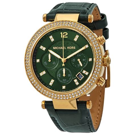 michael kors gold and green watch|michael kors watch green face.